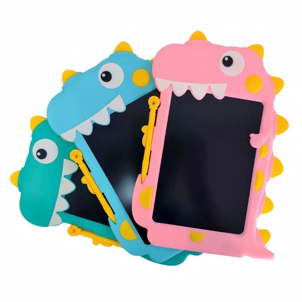 Lousa Mágica Infantil Dinossauro Digital LCD com Caneta Magnética Brinquedo Educativo para Crianças