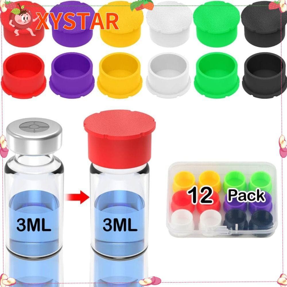 XYSTAR 8pcs/12pcs Tampas De Ampolas , Frasco De Vidro De 3ml À Prova De Vazamento Protetoras Reutilizáveis Poeira