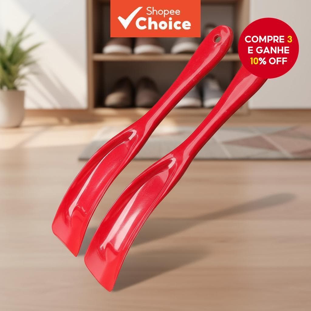  1 conjunto de levantador de sapato plástico, chifres de sapato portáteis para viagem. Colher de sapato durável para