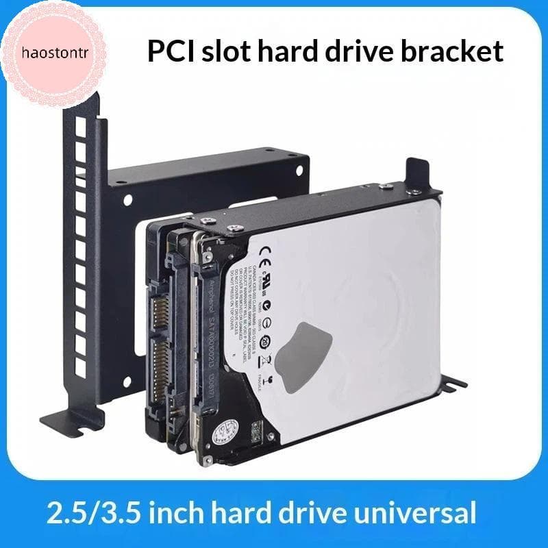 Haostontr Desktop Computer Case SSD HDD Universal Hard Drive Bay PCI Card Slot Expansion Ra Adequado Para Discos Rígidos