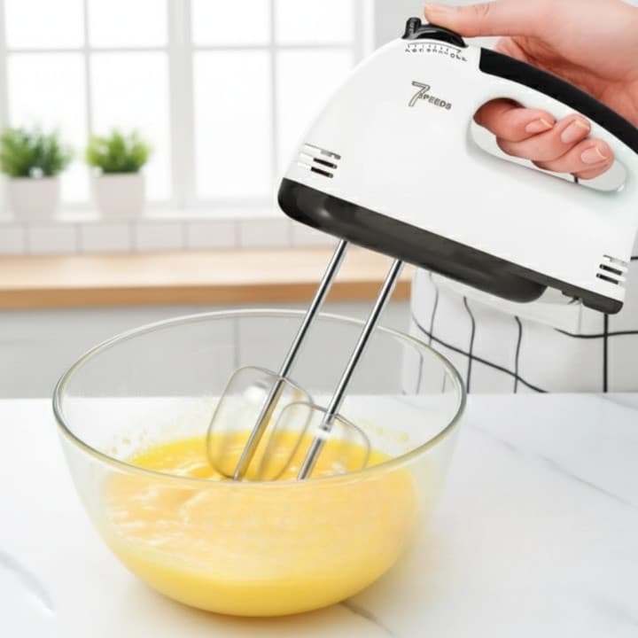 Batedeira Elétrica Portátil de Mão 260W 7 Velocidades para Bolo e Chantilly 220V