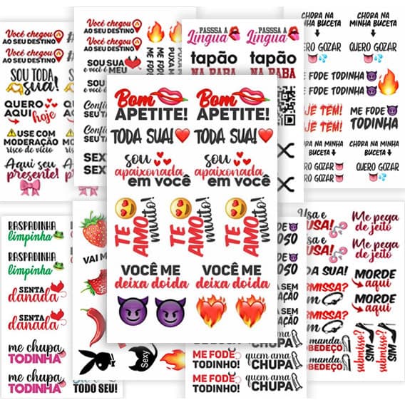 125 Tatuagem Temporária Feminina - Tatuagem Falsa Depilação e Bronzeamento Sexy