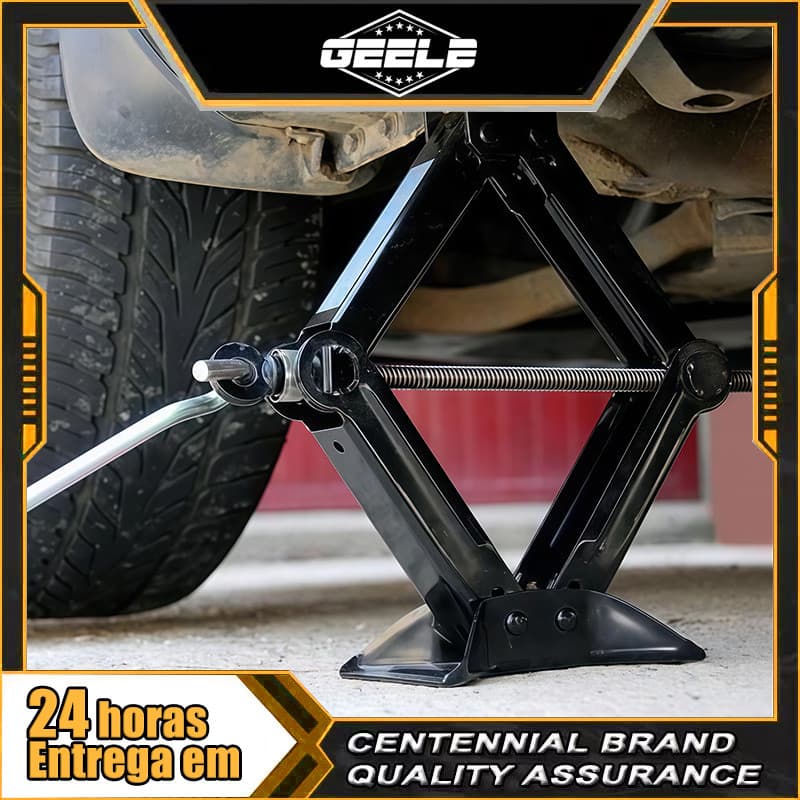 Macaco Hidráulico Sanfona 1.5/3 Toneladas Jacaré Fácil de usar e extremamente robusto para Troca de Pneu