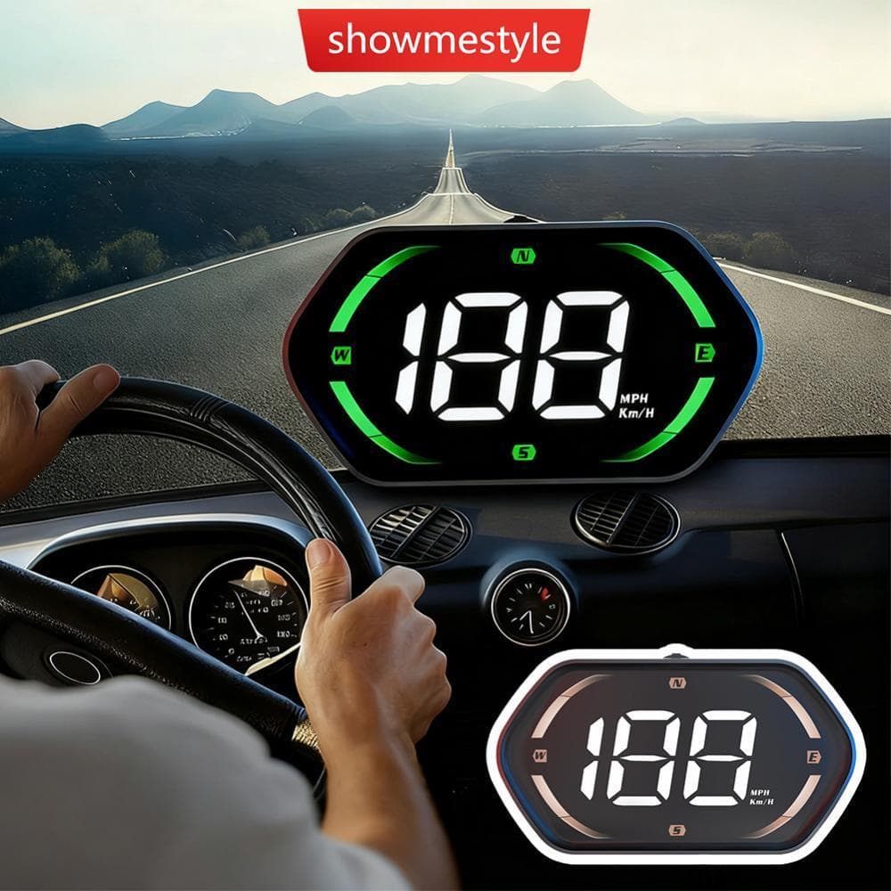 SMS Carro GPS Velocímetro HUD Head Display Medidor De Velocidade Digital KMH MPH Plug and Play Para Motocicleta Caminhão