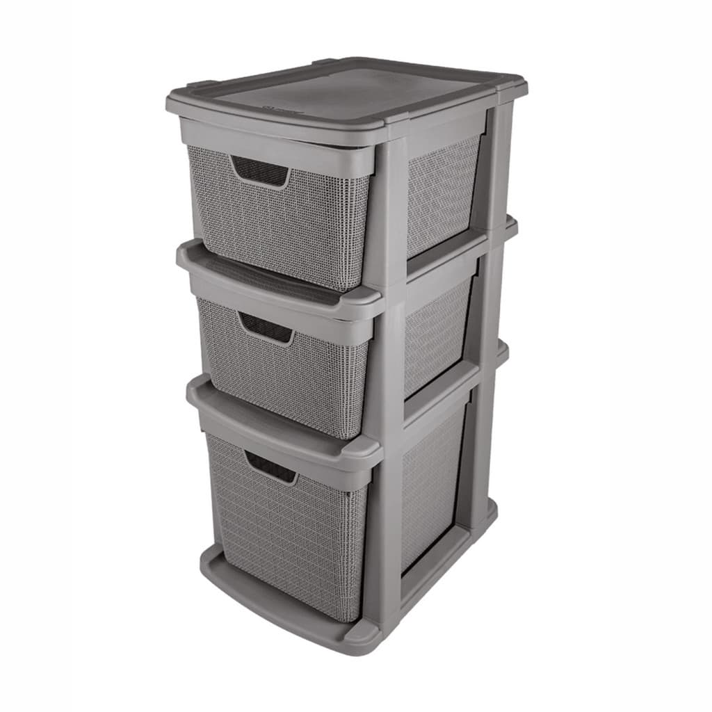 Gaveteiro Organizador Chão Plástico 3 Gavetas 15l e 22l Moderno Jutta  Casa Cozinha Doméstico Resistente