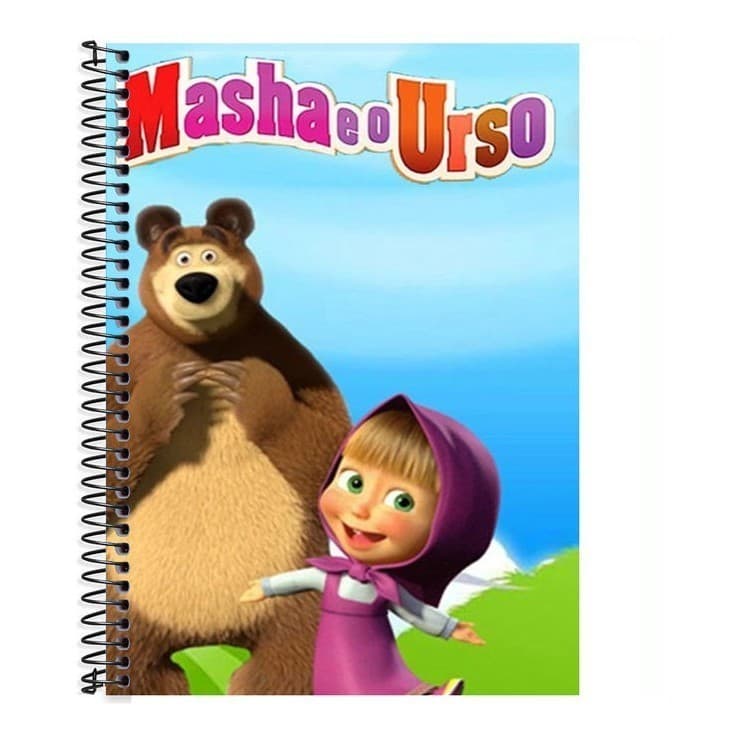 Caderno Masha E O Urso 1 Matéria 80fls Capa Dura