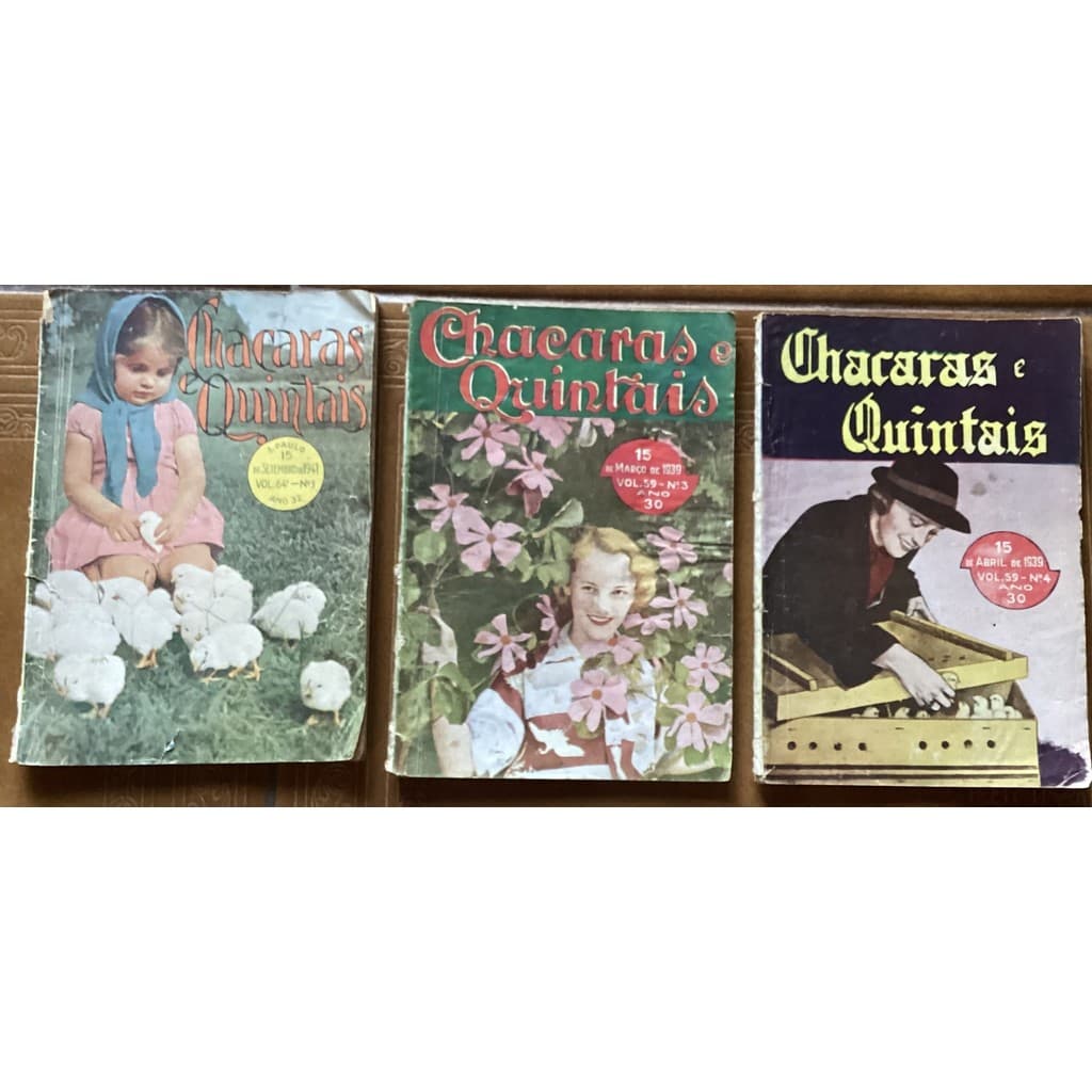 Revista Chácaras e Quintais - Kit com 3 exemplares de Chácaras e Quintais 7767731