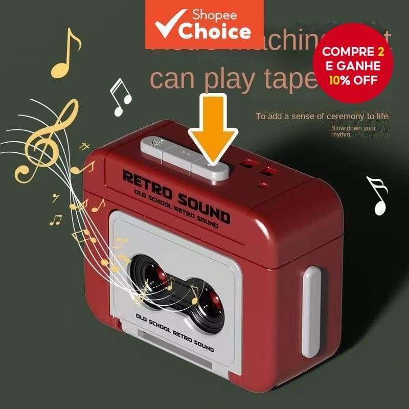  Novo Chaveiro de Rádio Retro Mini Casal, Gravável, Pingente de Música Divertido, Enfeite para Dia dos Namorados,