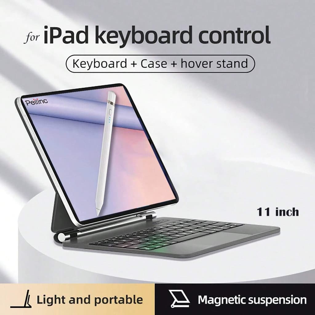 Capa de couro para teclado IPAD Sucção Magic Touch Teclado Capa protetora Bluetooth Touch Capa protetora