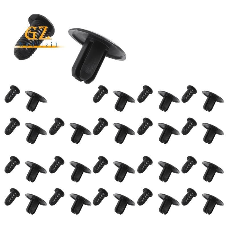 [gzhxdiizi1] 20 Peças Clipes De Painel De Parafuso De Expansão Com Furo De 8 Mm Rebite De Plástico Preto