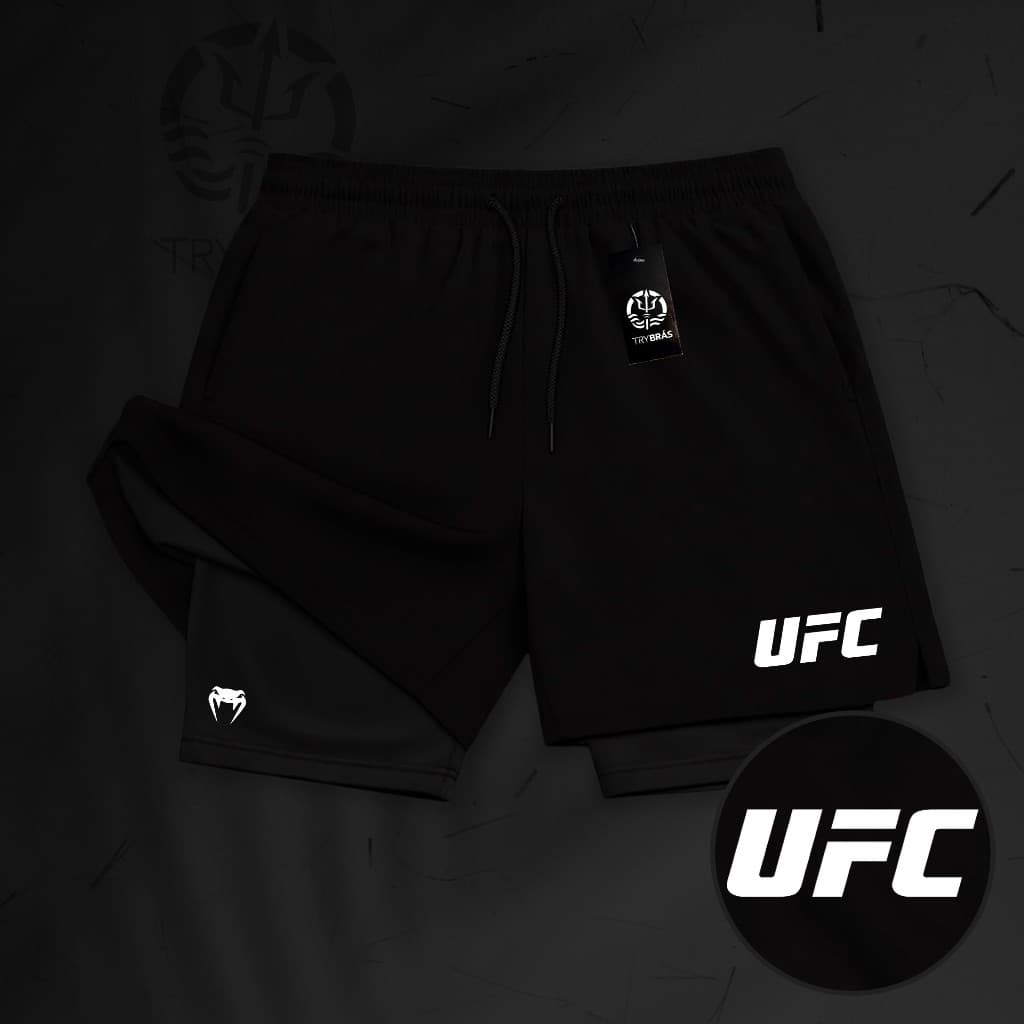 Bermuda de Compressão Dry-Fit GDA 2 em 1 - (UF C02) - Com Elastano e Bolso Interno