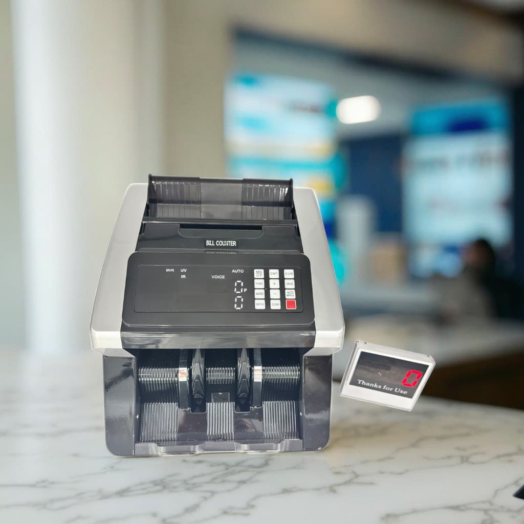 Máquina De Contador De Notas Com Display LED Multimoedas Certificada 800 Contadores De Bateria Contadora De Billets