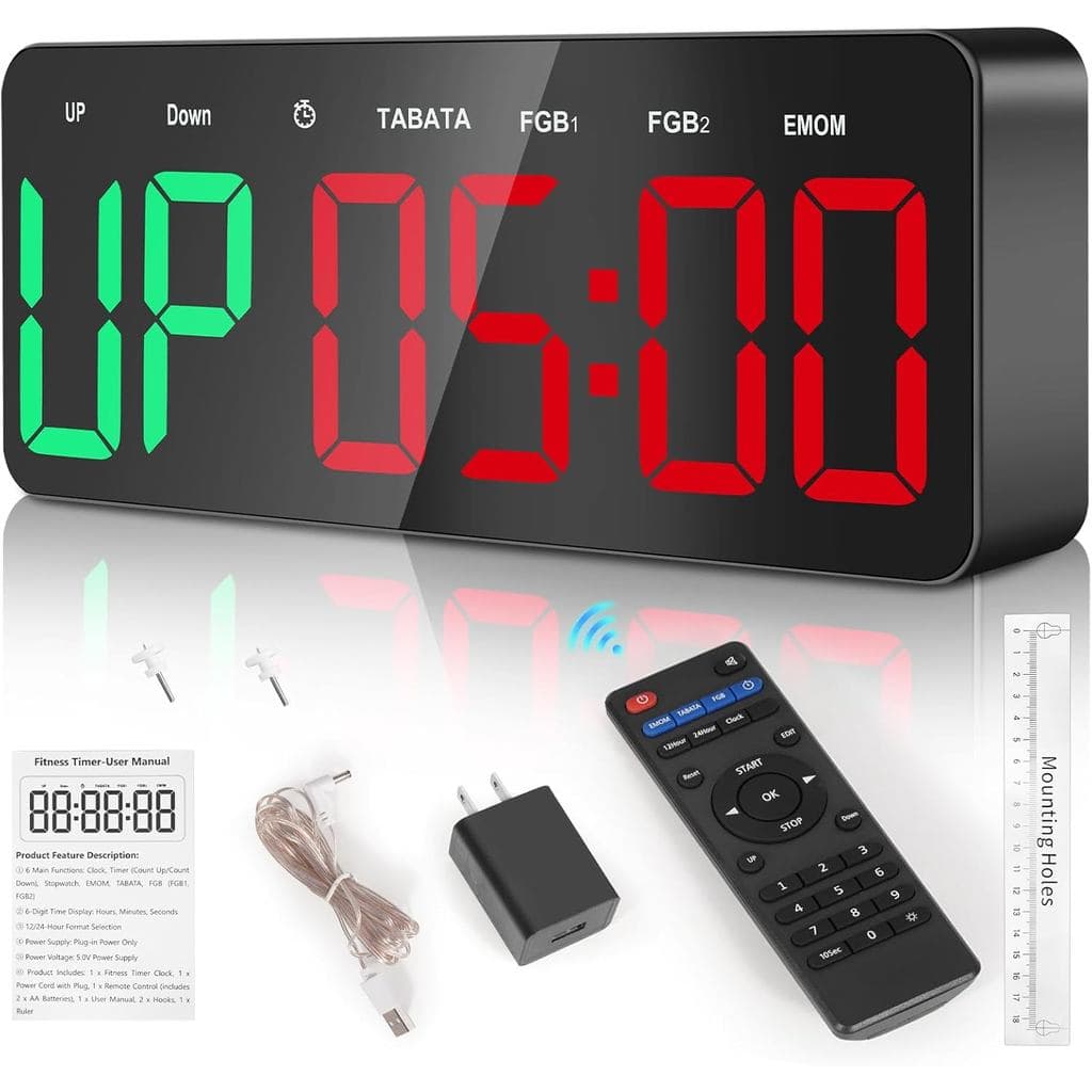 Samshow Gym Timer-Grande Treino Digital De Intervalo De Ginástica Para Entusiastas De Fitness | 6 Modos De Exibição Acad