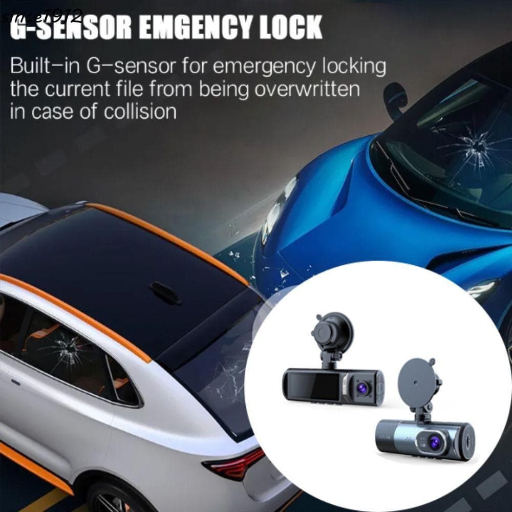 SINCE Dash Cam , Gravação De Carro De Vídeo Em Loop De Ajuste Dinâmico WDR , Câmera De Painel Canal Duplo 4K Ultra HD