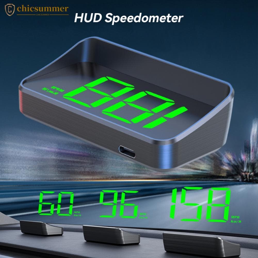 CHICSUMMER Carro GPS Velocímetro Cabeça Display Digital HUD Medidor De Velocidade KMH MPH Dispaly Plug and Play Para Cam
