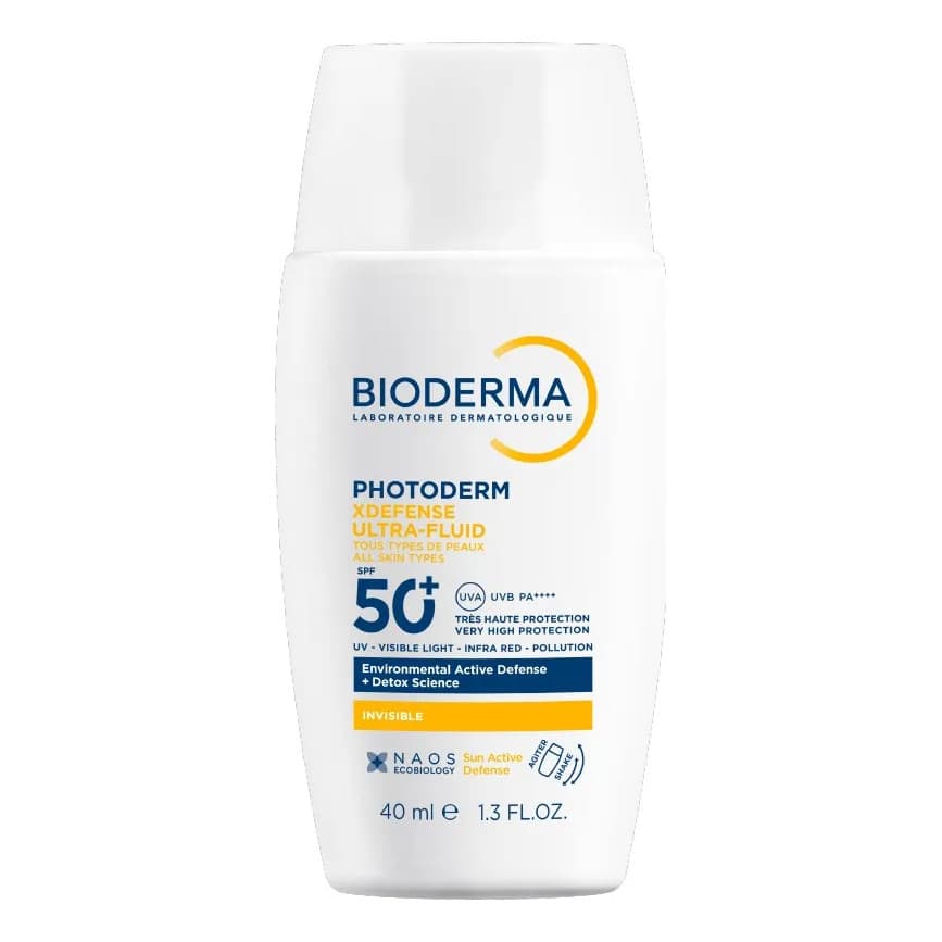 Protetor Solar Facial Bioderma XDefense Ultrafluido FPS 50+ 40ml Invisivel
