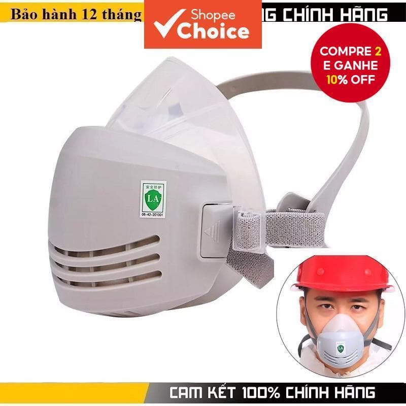 Máscara De Gás De Silicone Macio Reutilizável Meio Respirador Com Filtros Para Marcenaria E Soldagem