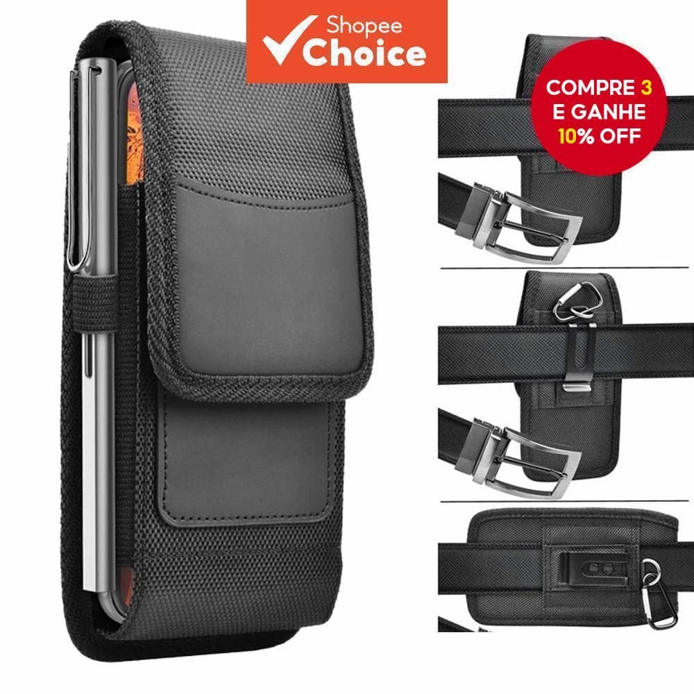 Bolsa Para Telefone Na Cintura-Com Clipe Cinto Telefones iPhone E Samsung De 3.5 A 6.3 "