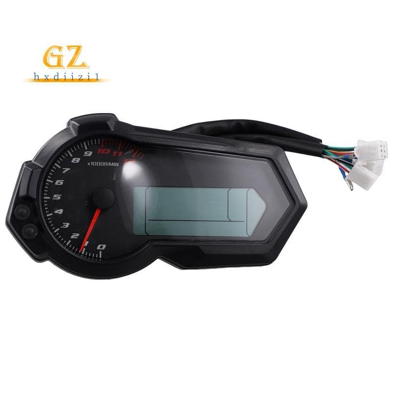 [gzhxdiizi1] Motocicleta Universal 1200RPM Odômetro Tacômetro UTV LCD Medidor De Velocímetro Digital Para 2,4 Cilindros 