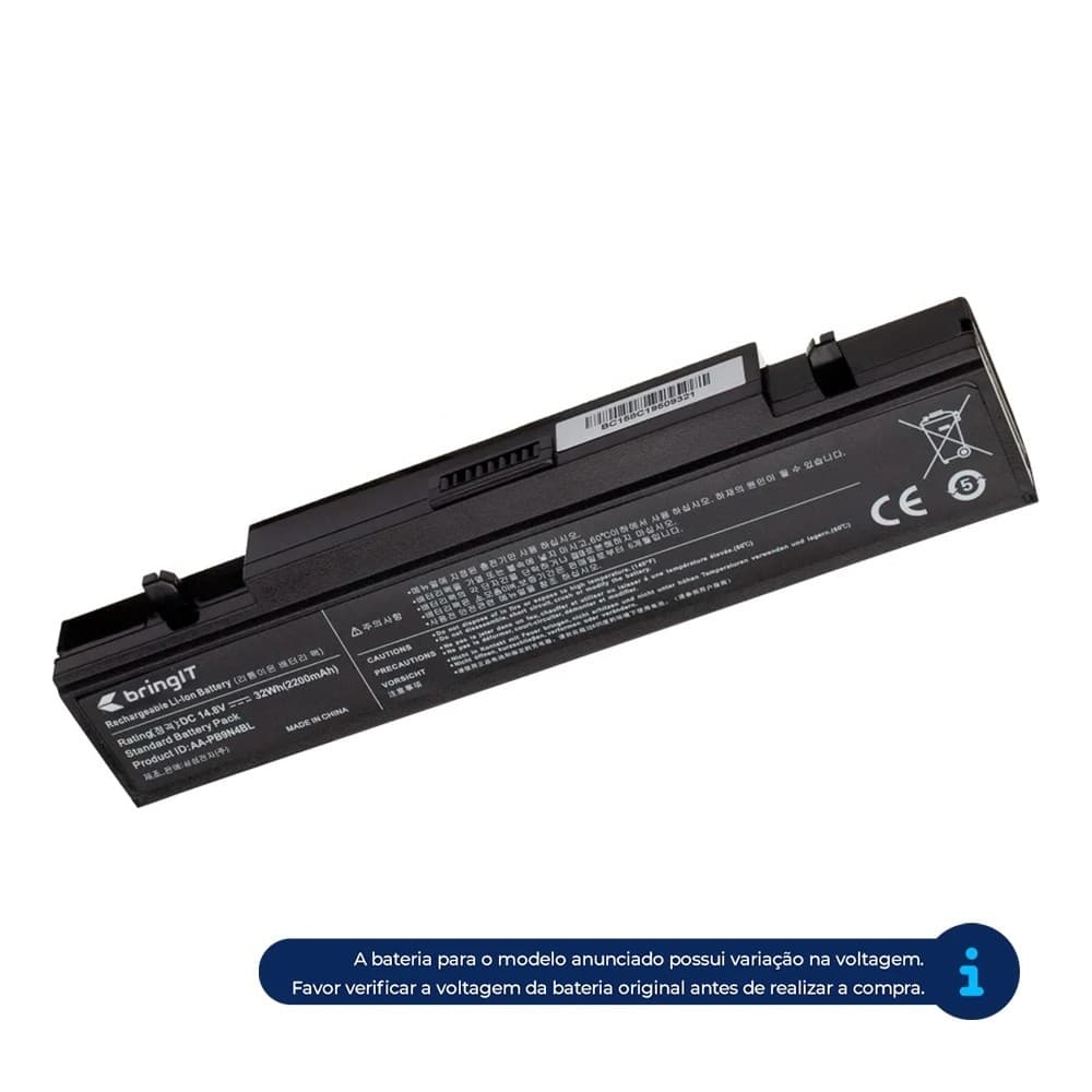 Bateria para Notebook Samsung Part Number AA-PB9N4BL 14.8 V