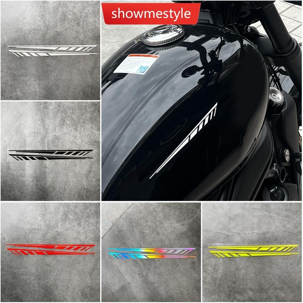 SMS 2 Pçs Listra Motocicleta Corpo Decalque Cintura Saia Lateral Gráficos Para E-bike Ajuste Adesivo Removível K7M2