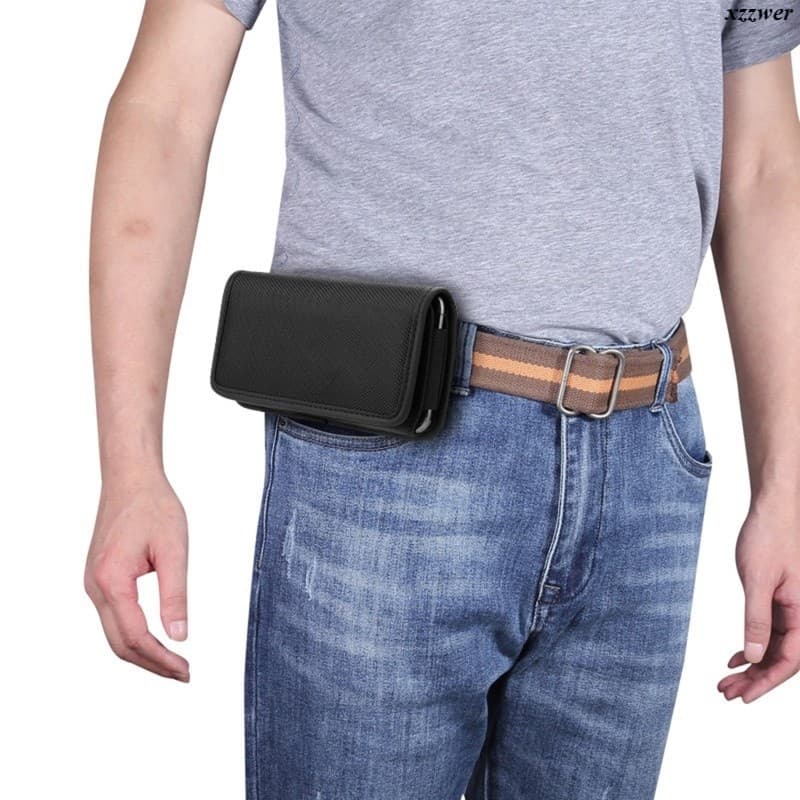 Bolsa Universal Masculina Para Celular , Cinto De Tecido Oxford , Tote Porta-Cartões