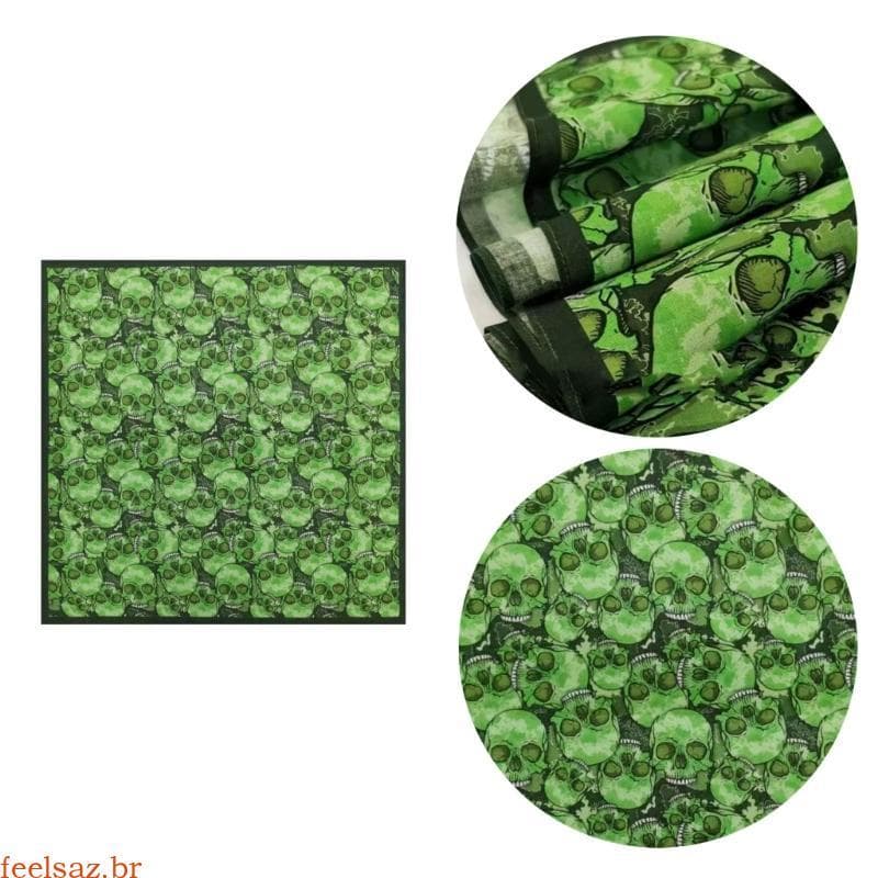 feelsaz Cachecol Com Pulseira De Durabilidade , Lenço De Cabeça Quadrado Para Atividades Ao Ar Livre De Algodão Arnês E 