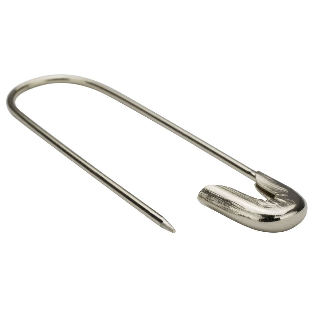 12 Alfinetes Cromados para Joias