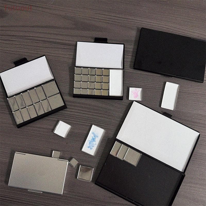 TUTU 2/5/10 Pçs Caixa De Aquarela Grade De Embalagem 0.5ml/1ml/2ml Para Viagem Paleta De Alumínio Magnética Pintura Prof