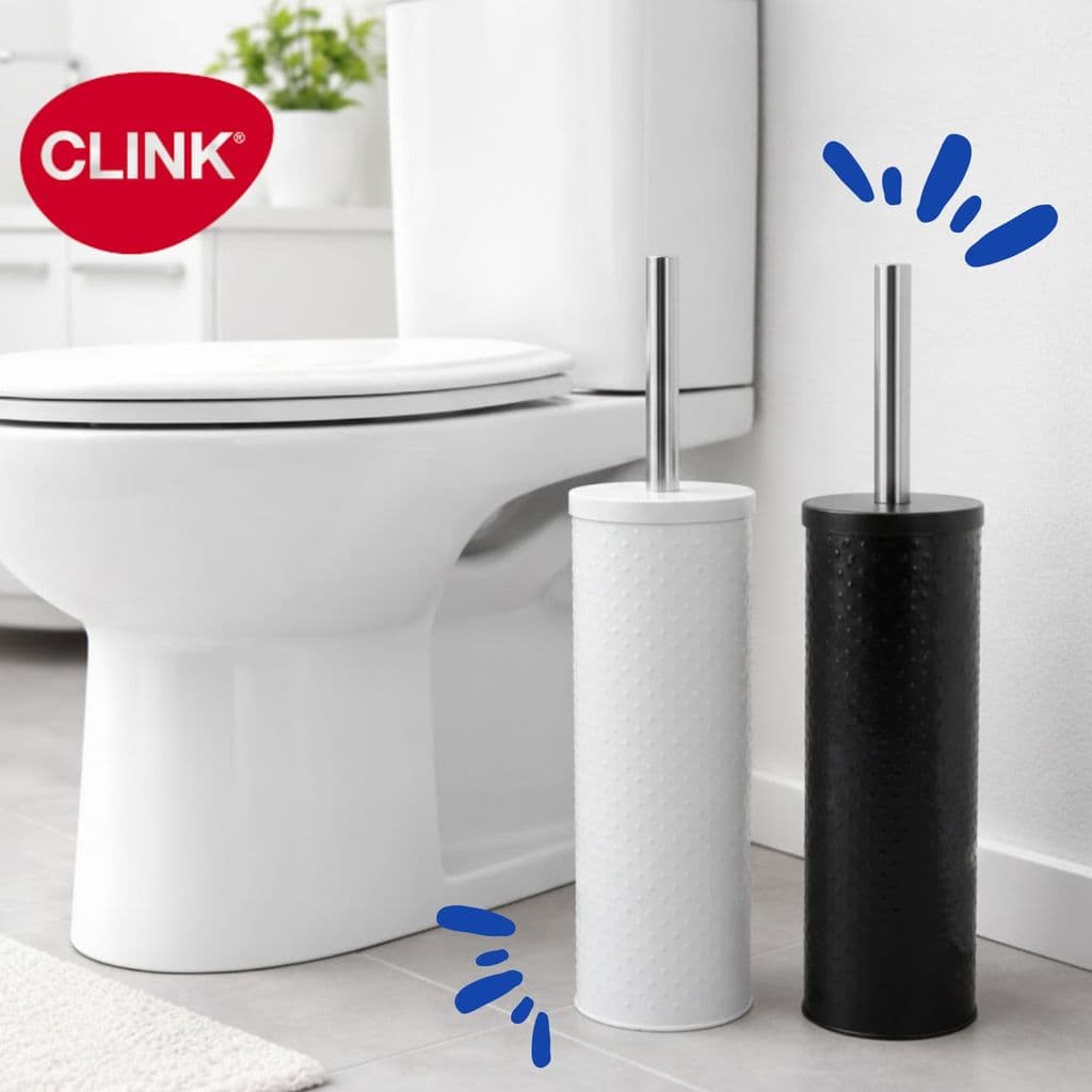 Escova vaso sanitária preta moderna com suporte