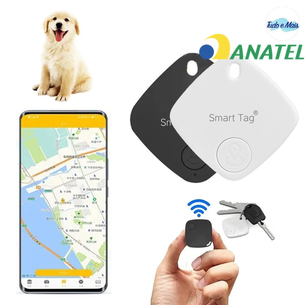 Rastreador AirTag MFI: GPS sem limite de distância, para mala pet veículo bolsa chaves
