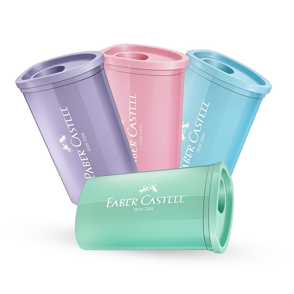 Apontador Faber-castell C/ Depósito Cor Pastel Sortido 4 Und