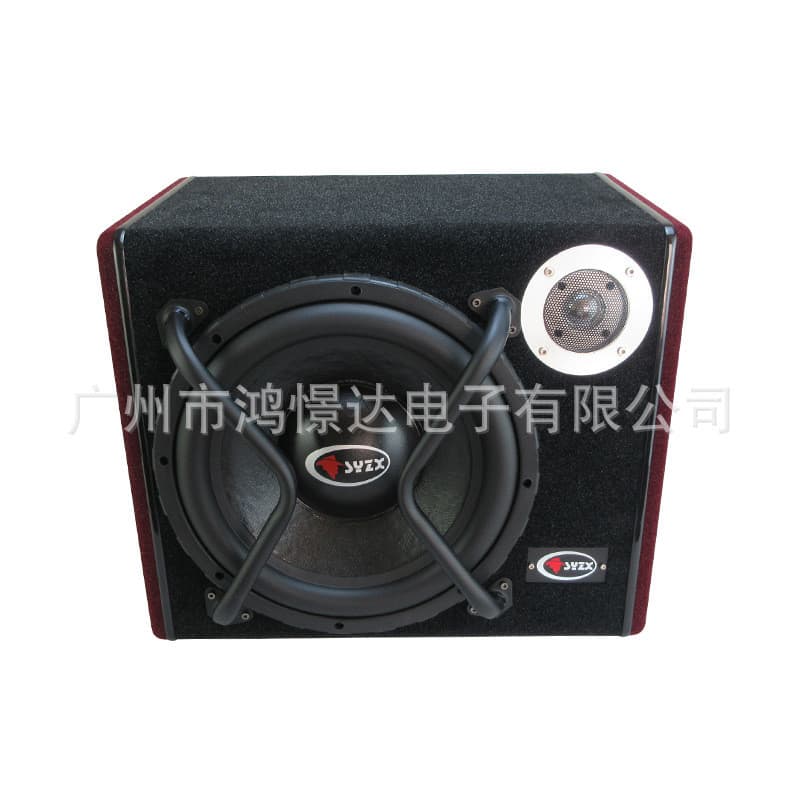 Subwoofer de Áudio para Carro Master V12 Velvet com Tweeter Caixa de Subwoofer Ativa Amplificador 12V Superfície de Velu