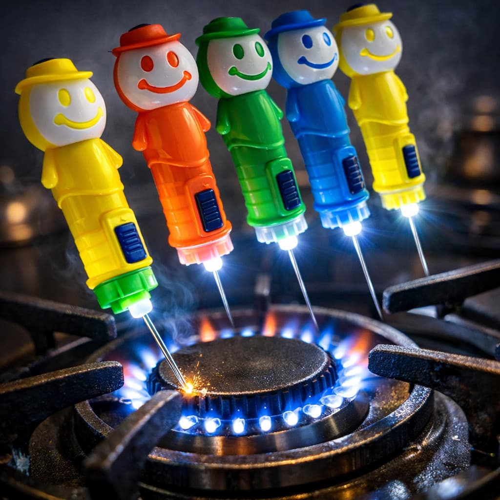 Kit 5 Agulhas Para Limpar Desentupir Fogão Chuveiro Com  Lanterna