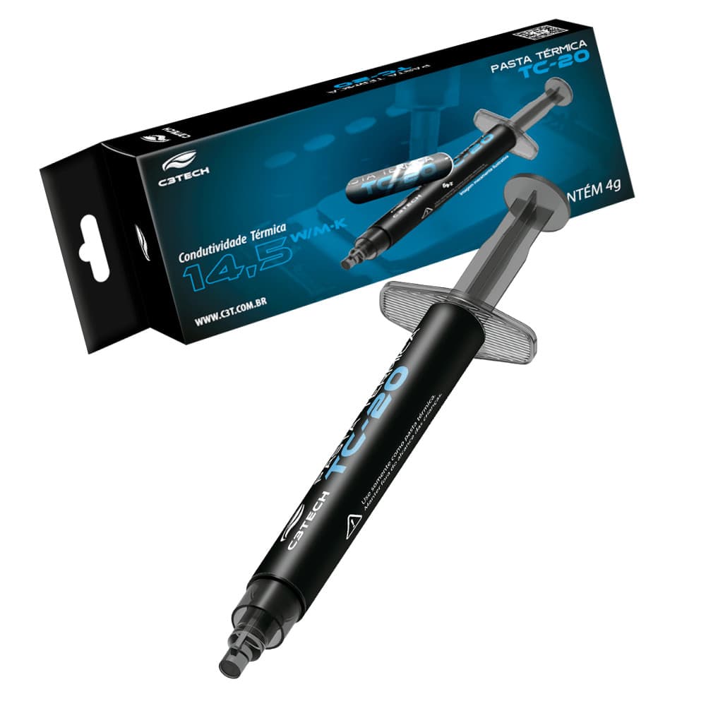 Pasta Térmica TC-20 4g 14.5W/mk Alta Performance C3Tech