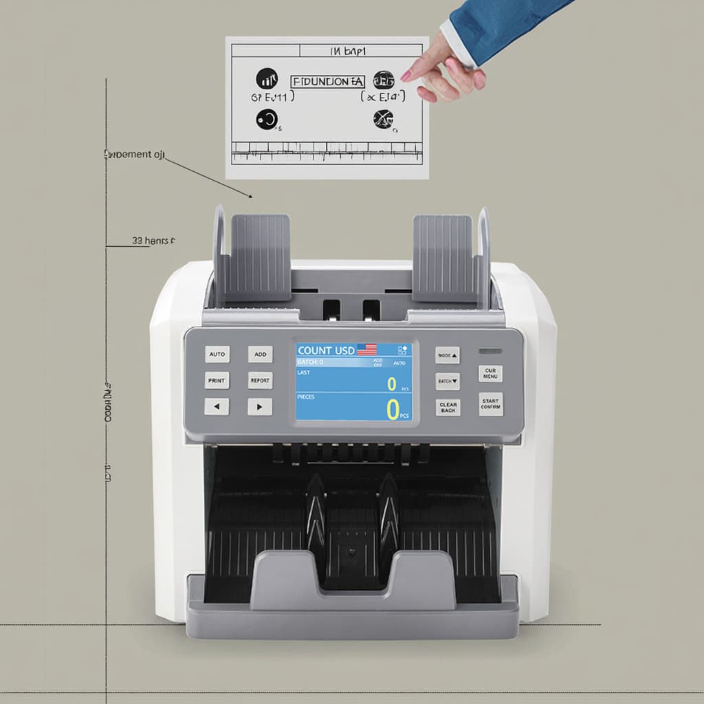 Contador De Dinheiro Profissional Com Tela Sensível Ao Toque P100 Valor Misto Do Mundo Máquina De Contas De Impressão De