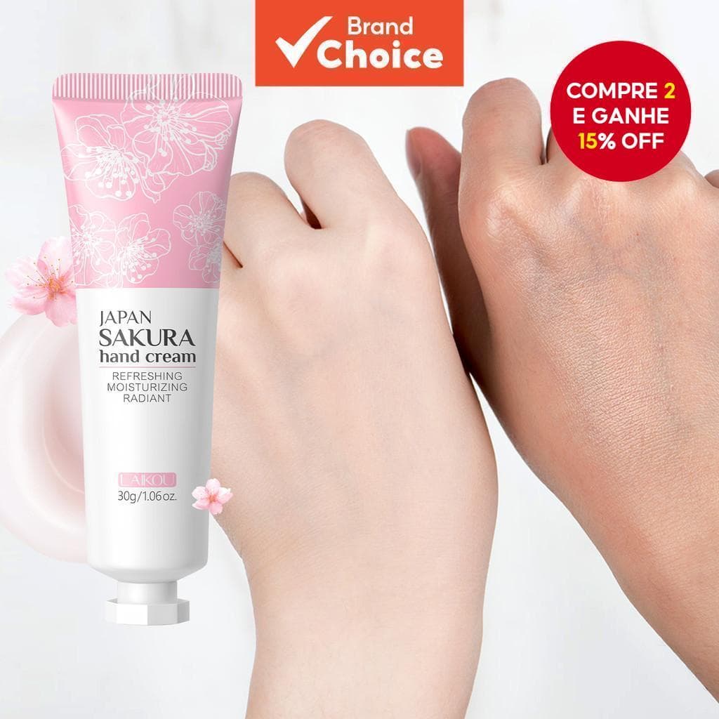 LAIKOU Sakura Creme Para As Mãos Nutritivo Anti-Rachaduras Reduz Ca re 30g