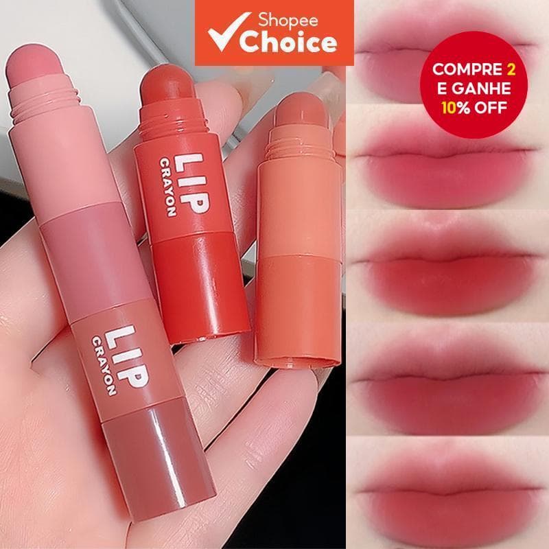 Conjunto De Batom De Veludo 4 Cores Em 1 Kit De Caneta Delineadora Fosca À Prova D'água Maquiagem Iluminadora De Longa D