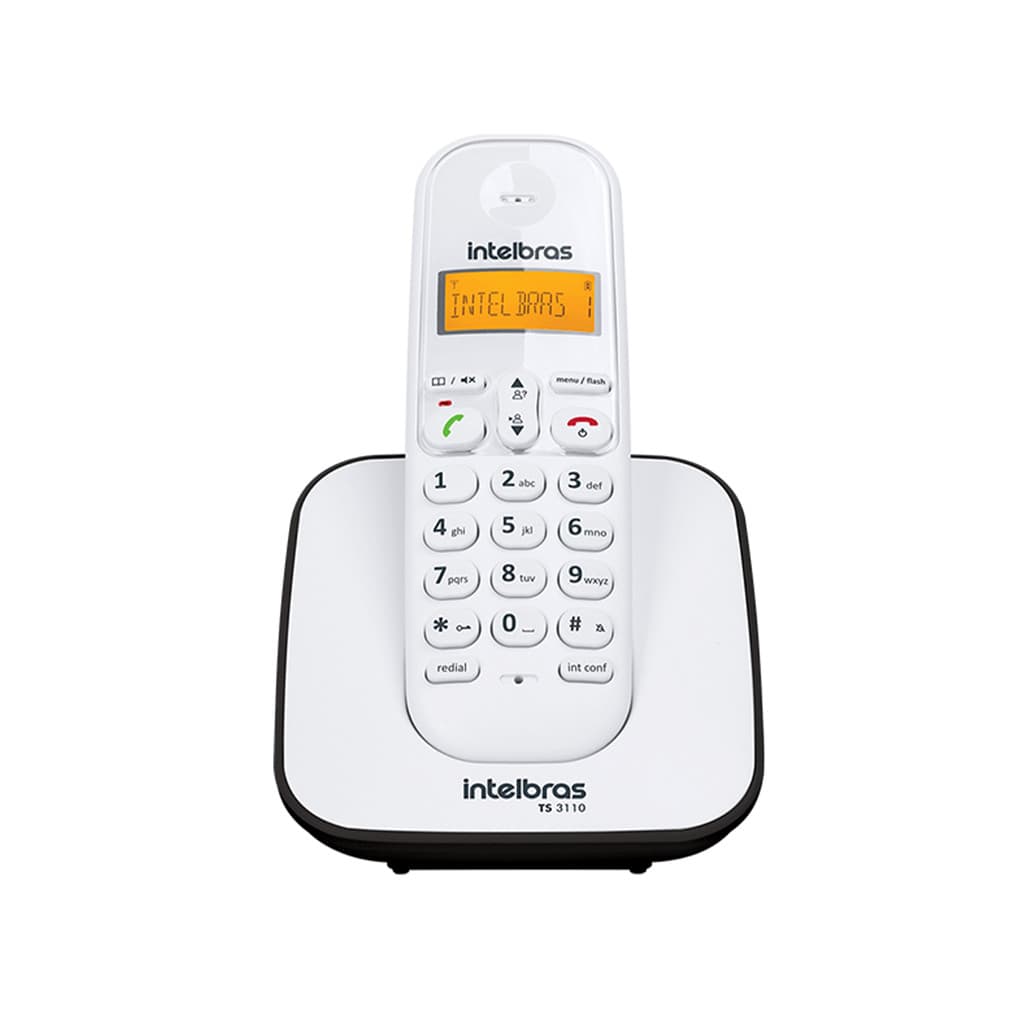 Telefone sem Fio TS 3110 Branco com Preto Intelbras 