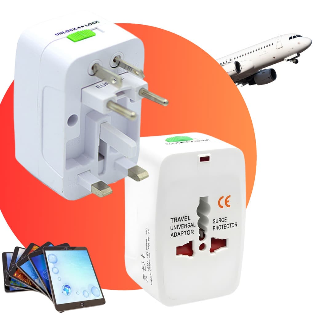 Tomada Universal Adaptador Internacional Viagem Exterior Americano Europeu Britânico Argentina 13A