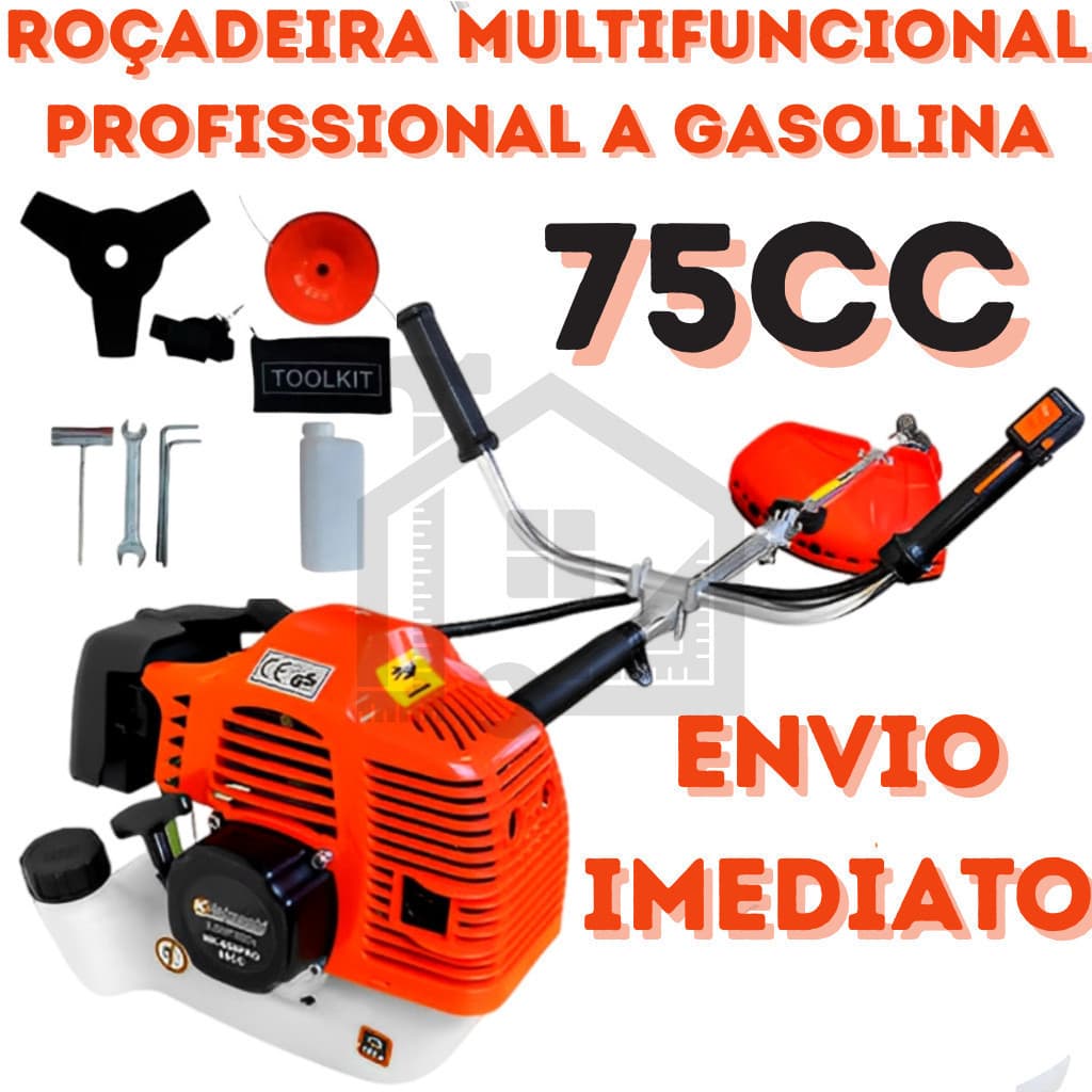 Roçadeira Multifuncional 75cc Nakasaki A Gasolina Profissional + Acessórios Envio Imediato