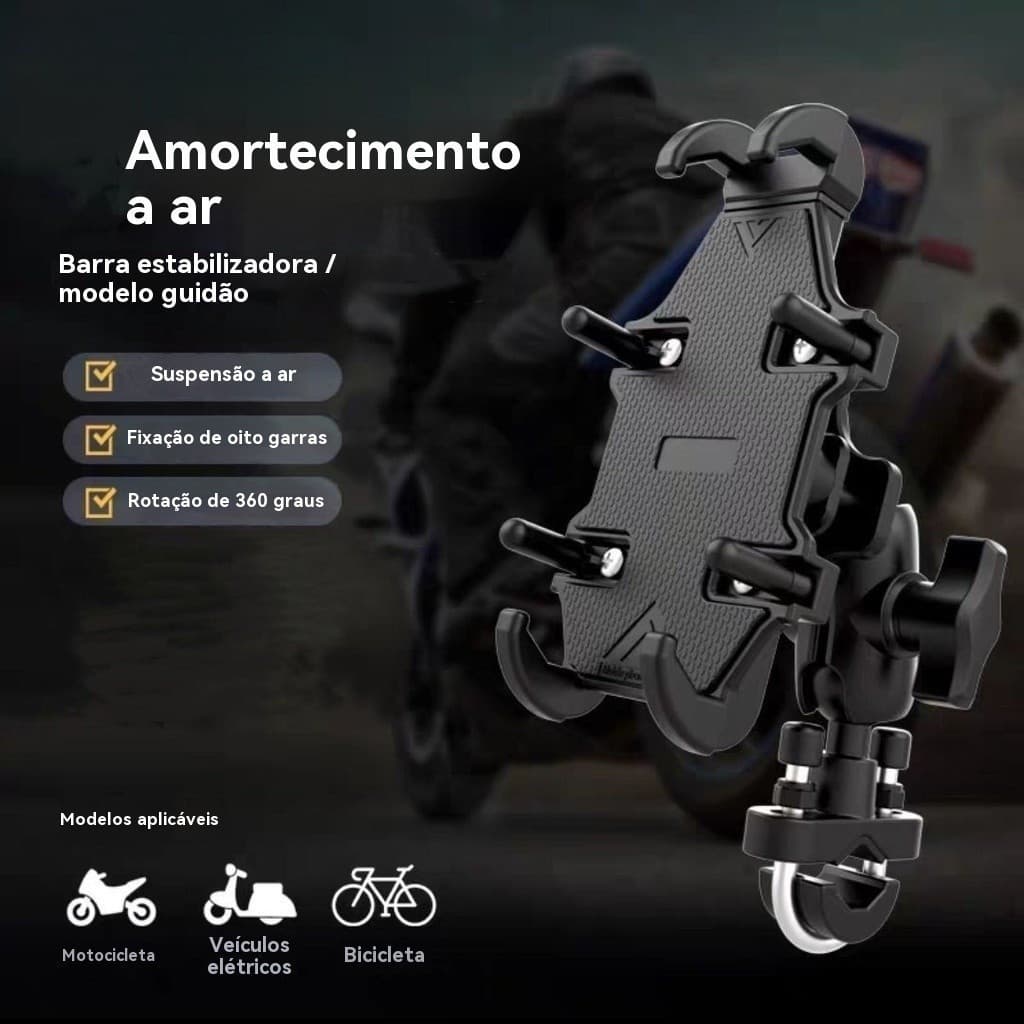 Suporte de celular para motocicleta, suporte de navegação à prova de choque para veículo elétrico, suporte de navegação 