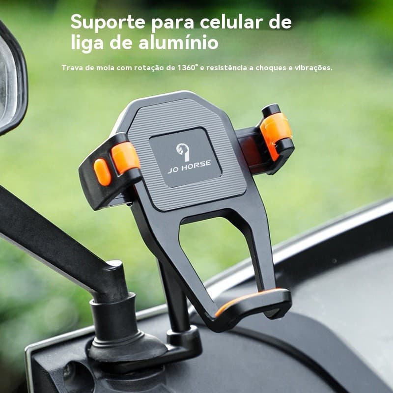 Suporte de telefone para bicicleta em liga de alumínio, suporte de navegação fixo, suporte de telefone com rolete, supor