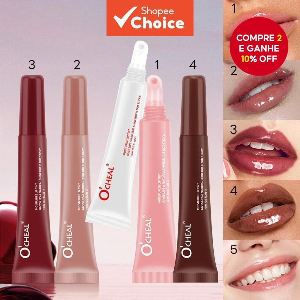 Brilho Labial Hidratante Plumping , Não Pegajoso , 10ml De Óleo De Maquiagem Vítreo E Barato