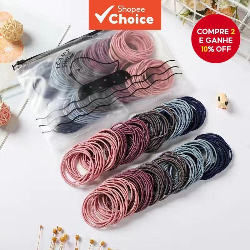 100 Peças Laços De Cabelo Elásticos Sem Danos Faixas Macias Corda De Cabeça De Alta Elasticidade Para Mulheres E Meninas