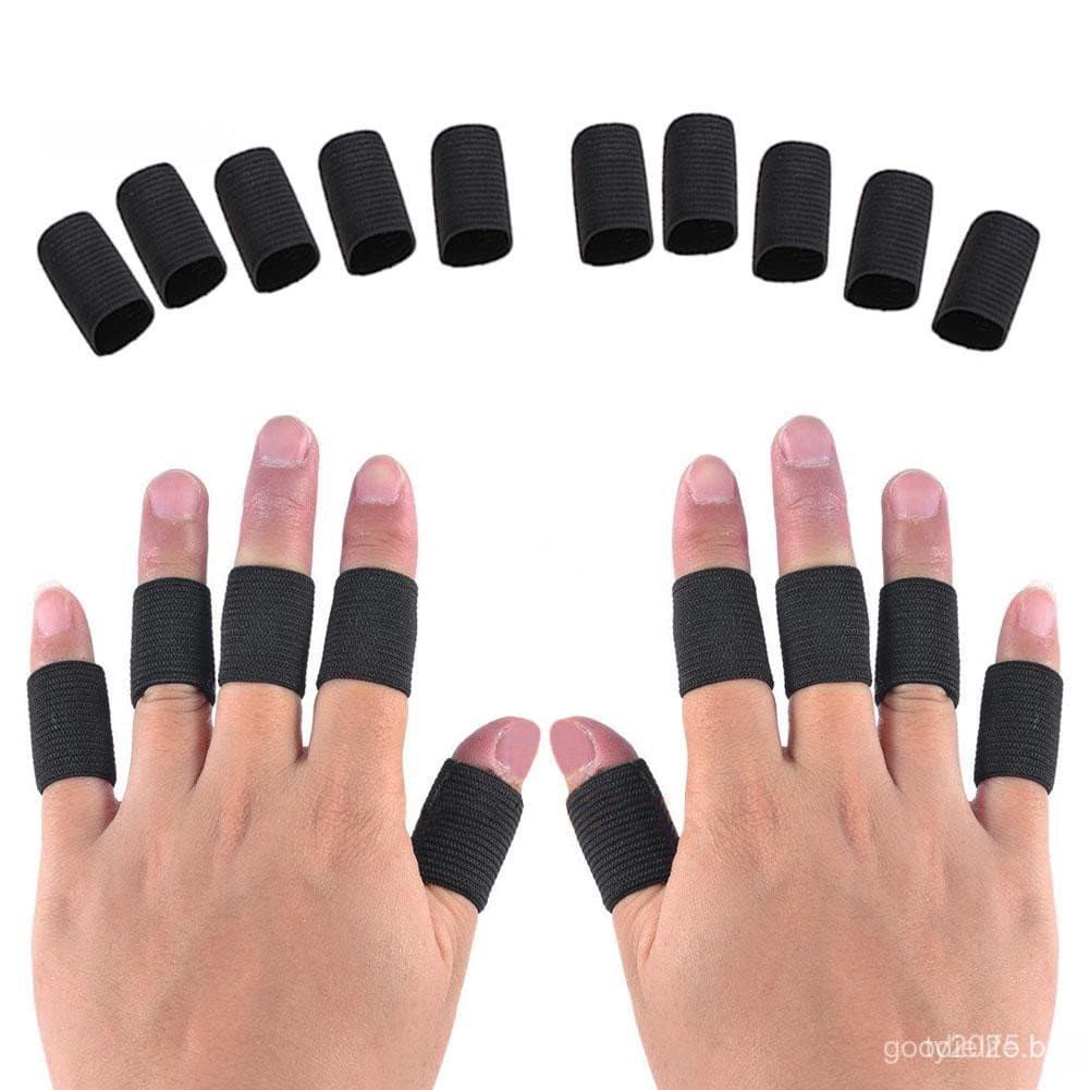 10 Peças Protetor de Dedo Elástico Adequado para Artrite de Dedo Auxílio Esportivo Dedo Direito 89K9