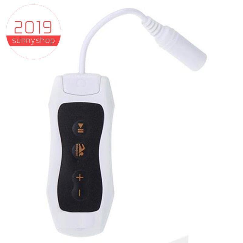 Rádio FM IPX8 À Prova D'água MP3 Reprodutor De Música Natação Mergulho Fone De Ouvido Esporte Estéreo MP3 , 4g Branco