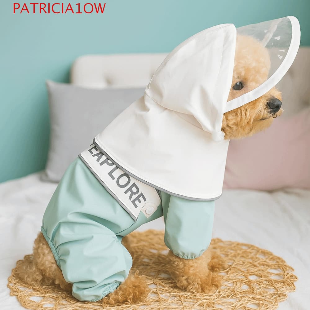 PATRICIA1OW Capa De Chuva Para Cães , Antiincrustante À Prova De Vento Com Cobertura Total , Anel D Capuz Cachorro