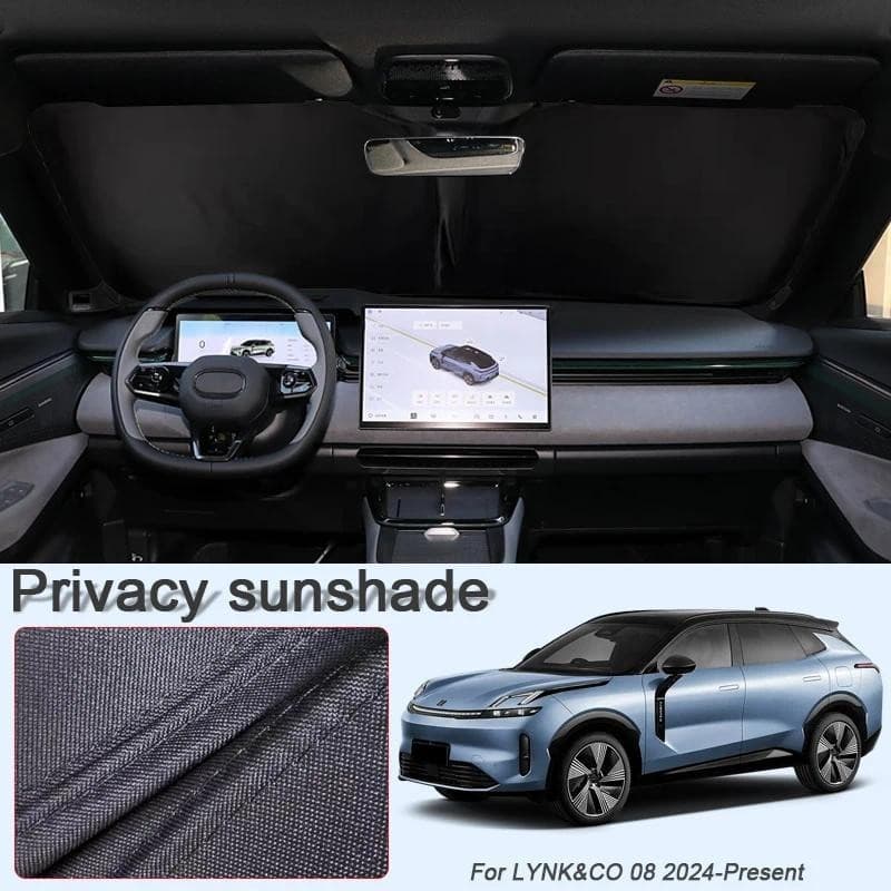 Carro Preto Janela Privacidade Pára-Sol Para LYNK & CO 08 2024-Presente Auto Anti-UV Isolamento Térmico Proteger Capa Ac