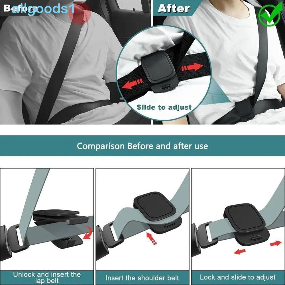 ALLGOODS 2 Unidades/Caixa Ajustador De Cinto De Segurança , Fácil Uso Instalação , Clipe Longa Vida Útil